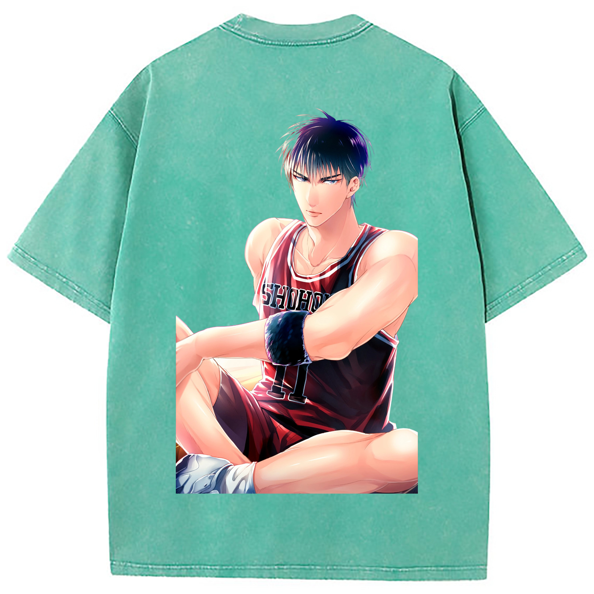 （画像用） SLAM DUNK／スラムダンク 綿100% ヴィンテージ風 半袖Tシャツ（背面プリント）
